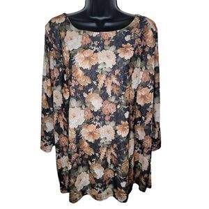 Gnw 2 floral boho shirt top size 2x
